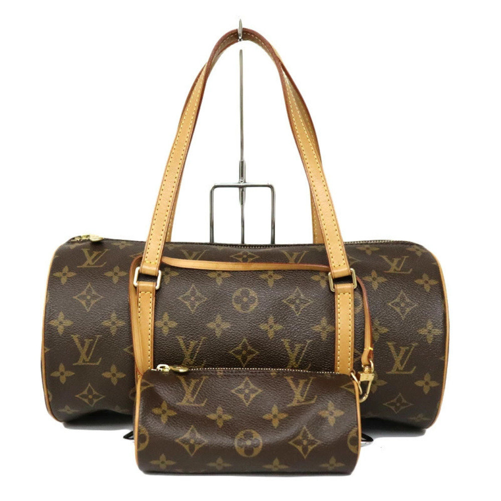 LOUIS VUITTON Papillon Handbag Shoulder Bag Monogram Canvas Brown Clutch